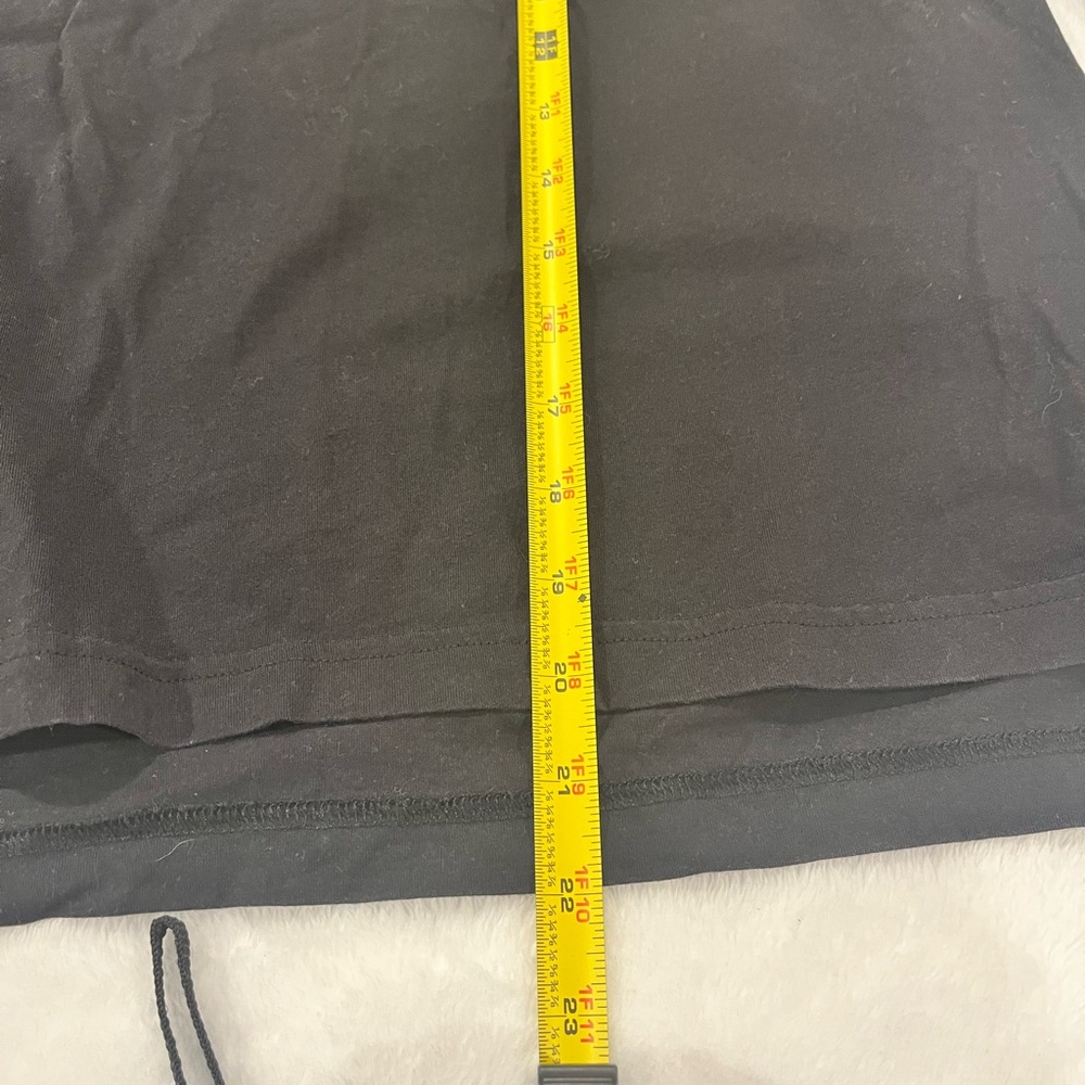Adidas Black & White Stripe Boxy Cropped Graphic Tee - Small - Picture 4 of 5